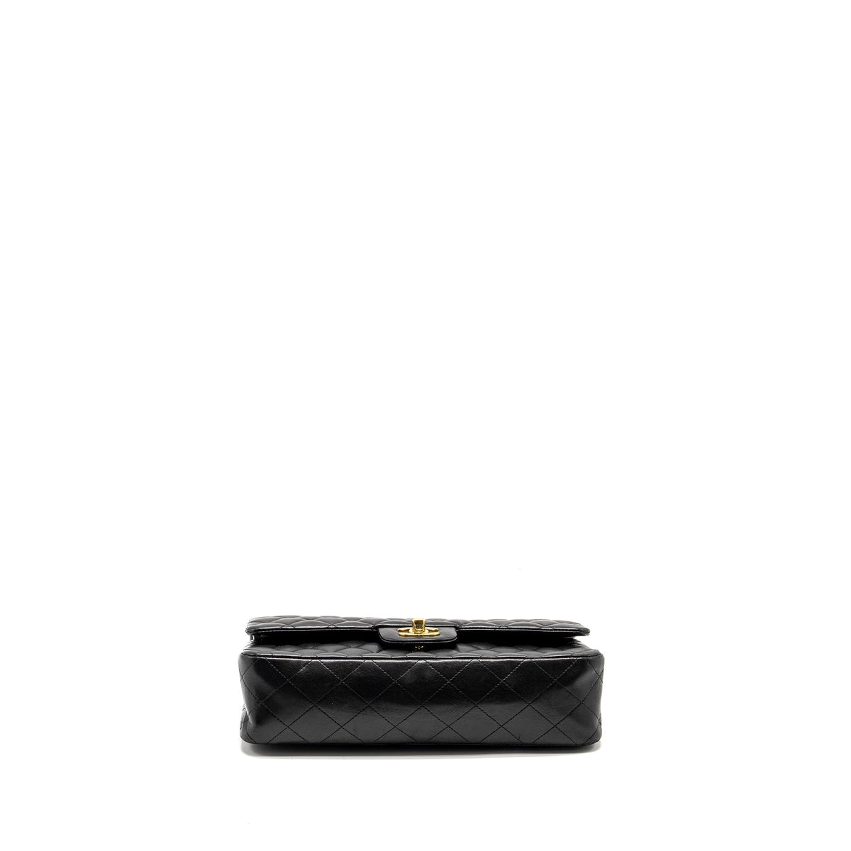 CHANEL MEDIUM CLASSIC DOUBLE FLAP BAG LAMBSKIN BLACK GHW
