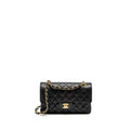 CHANEL SMALL CLASSIC DOUBLE FLAP BAG CAVIAR BLACK GHW (MICROCHIP)