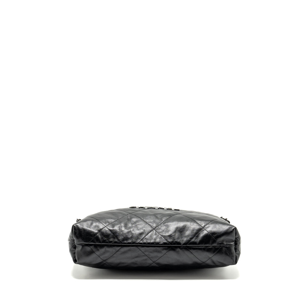 CHANEL MEDIUM 22 BAG CALFSKIN SO BLACK (MICROCHIP)