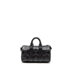 LOUIS VUITTON KEEPALL XS MONOGRAM SEAL COWHIDE LEATHER SO BLACK