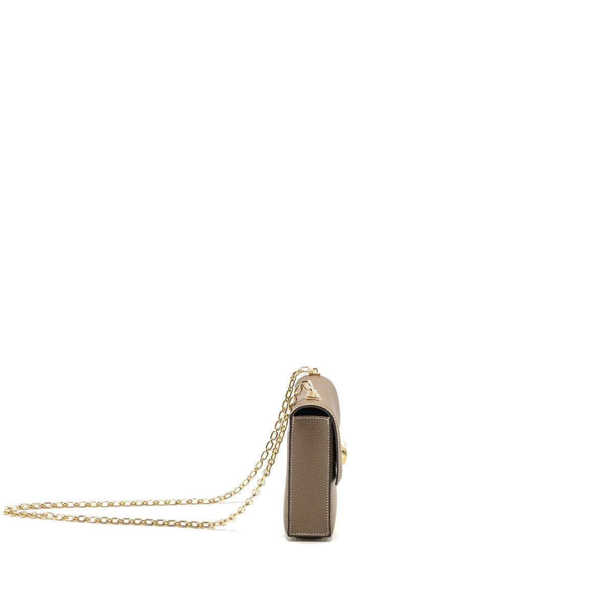Hermes Mini Verrou Chèvre Mysore Etoupe LGHW