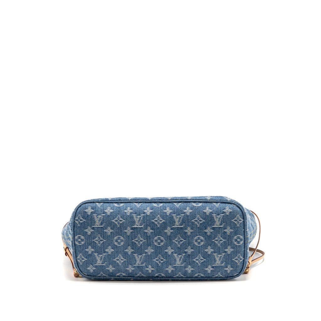 Louis Vuitton neverfull mm denim blue GHW
