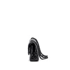 CHANEL MEDIUM CLASSIC DOUBLE FLAP BAG SHINY CALFSKIN SO BLACK
