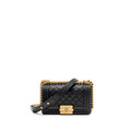 CHANEL SMALL BOY BAG CAVIAR BLACK GHW
