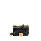 CHANEL SMALL BOY BAG CAVIAR BLACK GHW