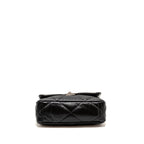 CHANEL SMALL 19 BAG LAMBSKIN BLACK MULTICOLOUR HARDWARE (MICROCHIP)