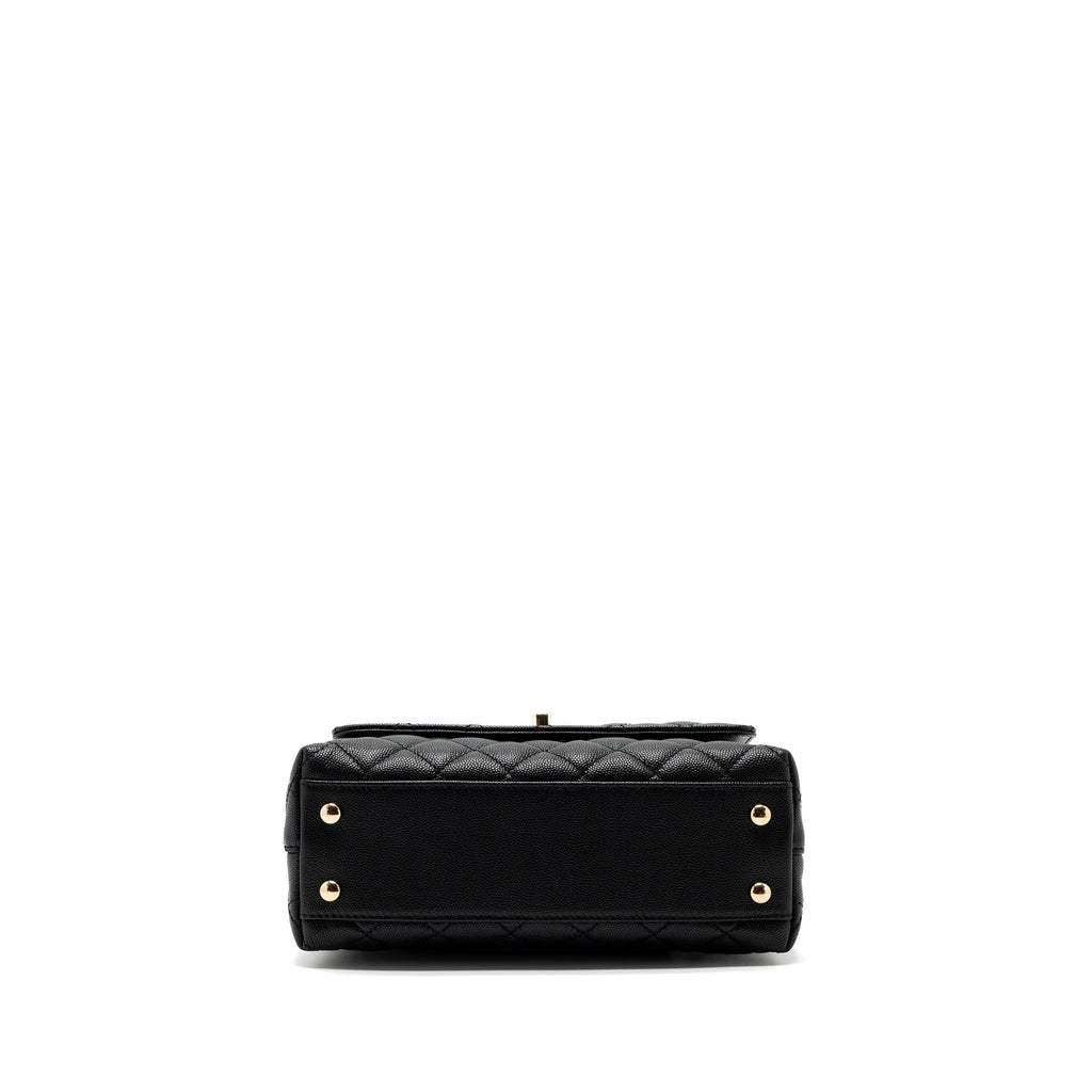 CHANEL SMALL COCO HANDLE CAVIAR BLACK LGHW (MICROCHIP)