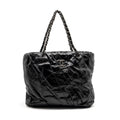 CHANEL TWISTED TOTE BAG CALFSKIN BLACK SHW