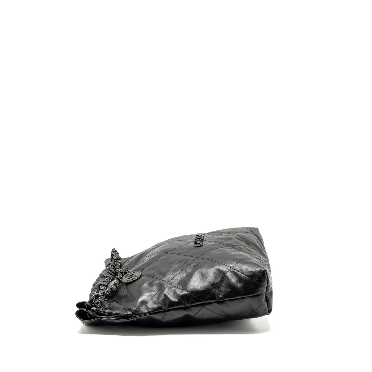 CHANEL MEDIUM 22 BAG CALFSKIN SO BLACK (MICROCHIP)