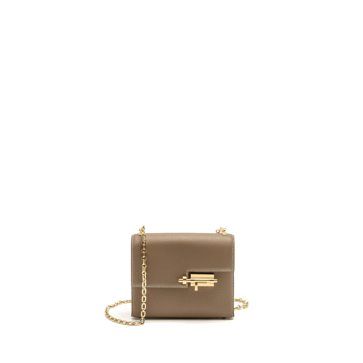 Hermes Mini Verrou Chèvre Mysore Etoupe LGHW