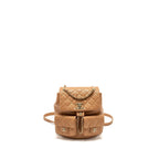 CHANEL TRIPLE PACK BACKPACK CAVIAR CARAMEL LGHW (MICROCHIP)
