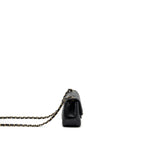 CHANEL MINI SQUARE FLAP BAG LAMBSKIN BLACK GHW (MICROCHIP)
