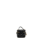 DIOR MICRO LADY DIOR VANITY CASE BAG CANNAGE LAMBSKIN BLACK LGHW