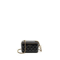CHANEL 24A LONG VANITY CASE WITH CC LOGO ADJUSTABLE CHAIN LAMBSKIN BLACK GHW(MICROCHIP)