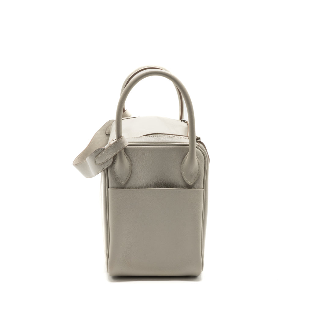 Hermes Lindy 30 Evercolor Gris Pearl SHW