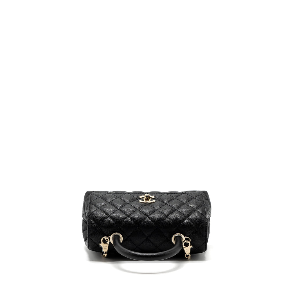 CHANEL SMALL COCO HANDLE CAVIAR BLACK LGHW (MICROCHIP)