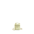 CHANEL MINI VERTICAL VANITY WITH CHAIN CAVIAR LIGHT GREEN LGHW