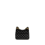 CHANEL 23C SMALL HOBO BAG SHINY CALFSKIN BLACK BRUSHED GHW(MICROCHIP)