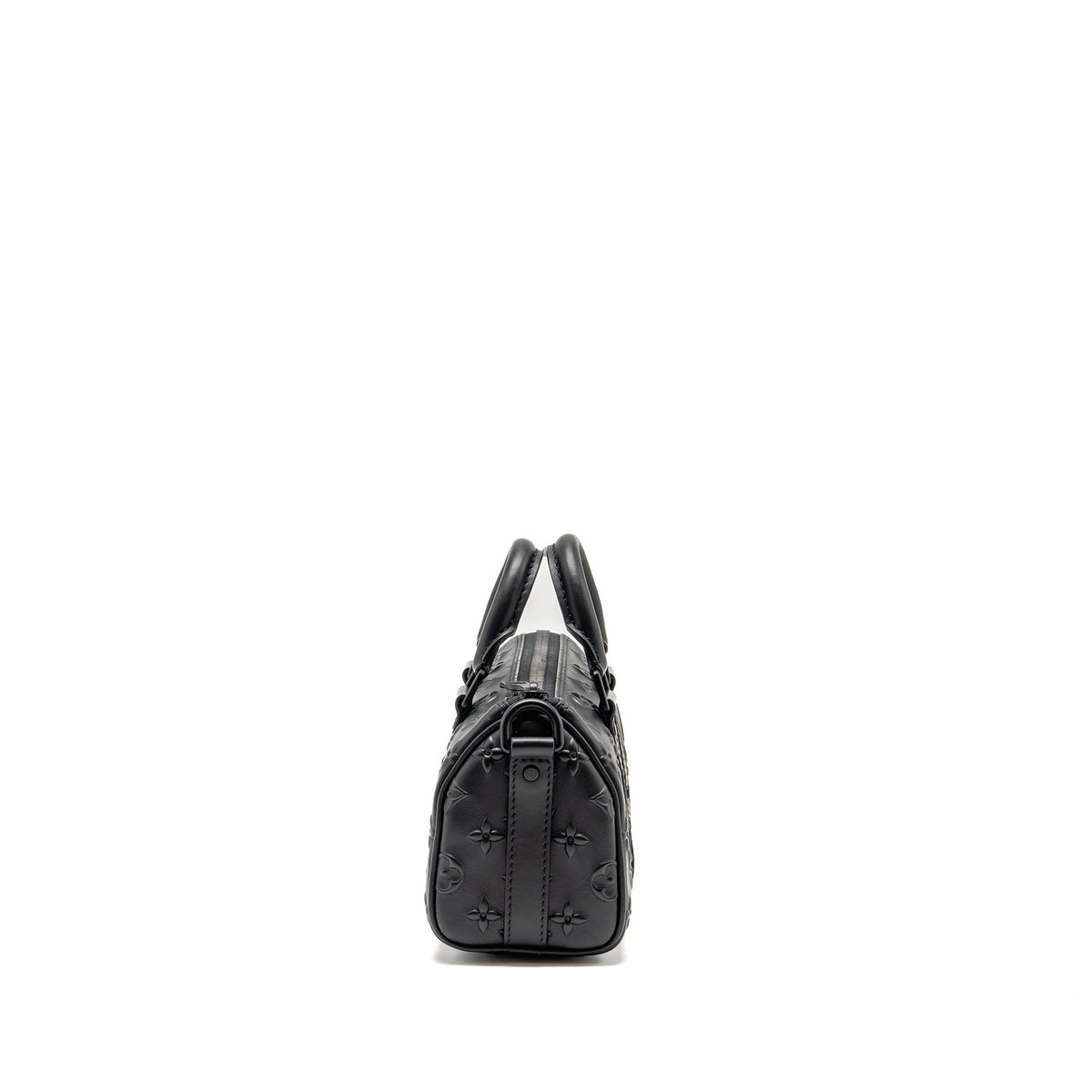 LOUIS VUITTON KEEPALL XS MONOGRAM SEAL COWHIDE LEATHER SO BLACK