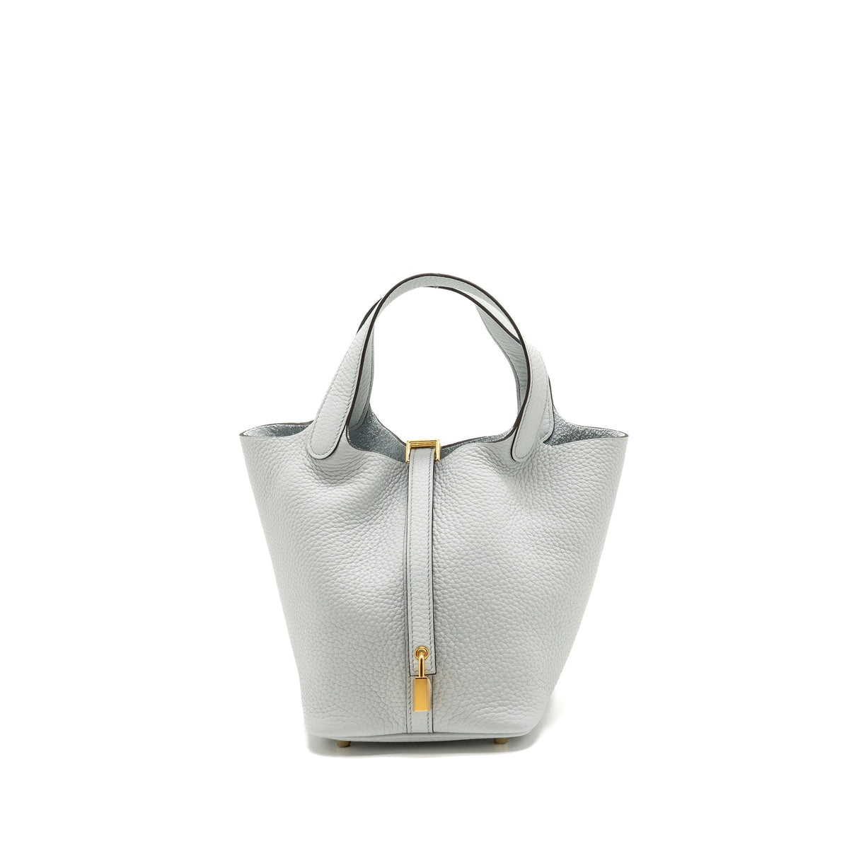 HERMES PICOTIN 18 LOCK BAG CLEMENCE Blue Pale GHW
