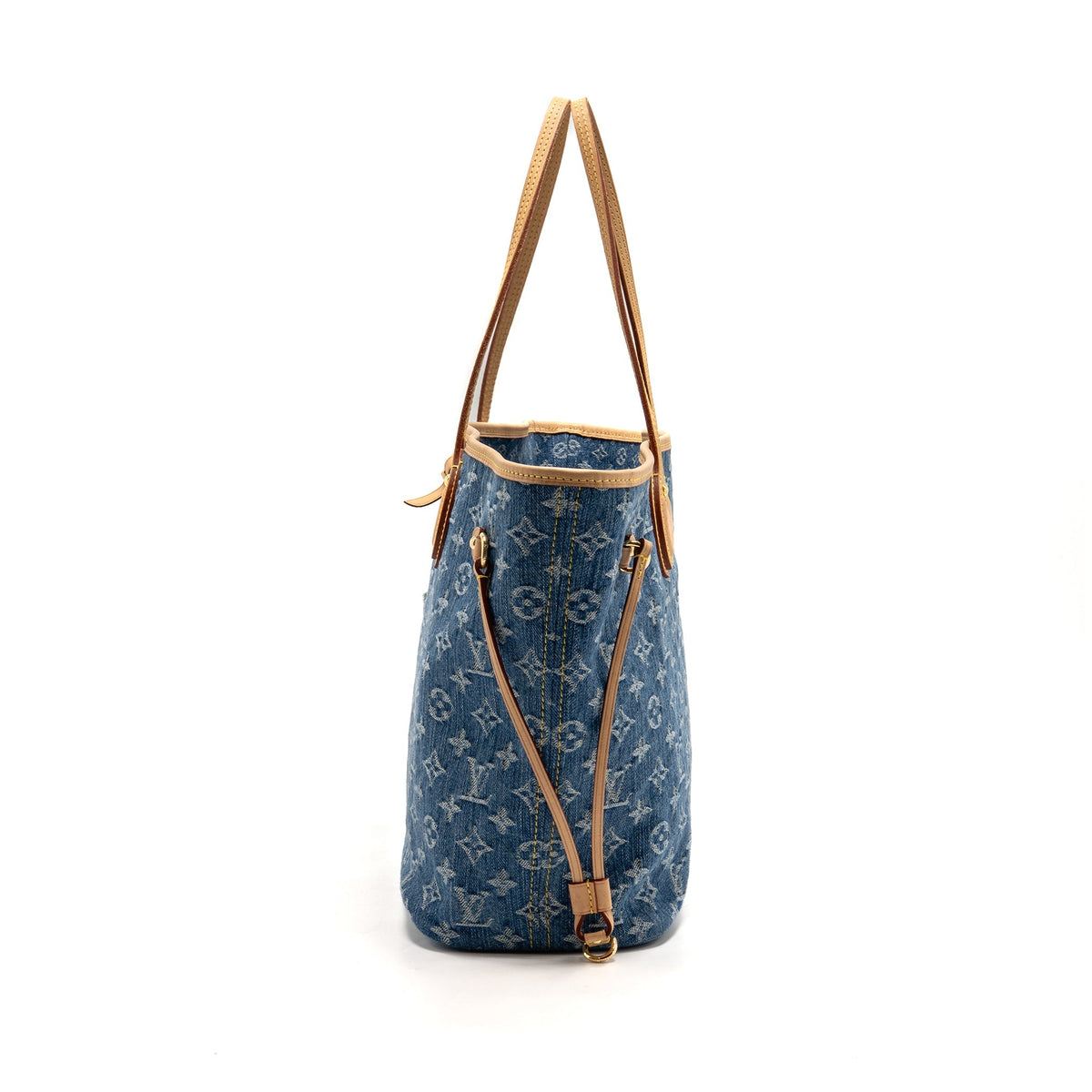 Louis Vuitton neverfull mm denim blue GHW