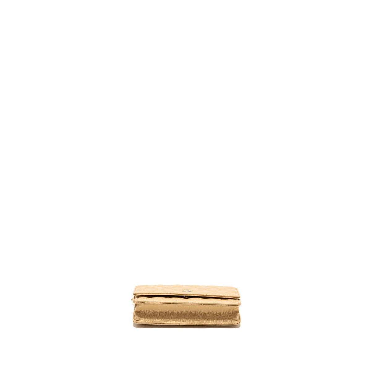 CHANEL CLASSIC WALLET ON CHAIN CAVIAR BEIGE SHW (MICROCHIP)