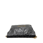 CHANEL SMALL 22 BAG GOLD LETTER SHINY CALFSKIN BLACK GHW (MICROCHIP)