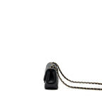 CHANEL MINI SQUARE FLAP BAG LAMBSKIN BLACK GHW (MICROCHIP)