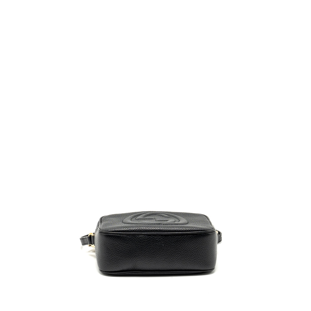 GUCCI DISCO SOHO CAMERA BAG GRAINED CALFSKIN BLACK GHW