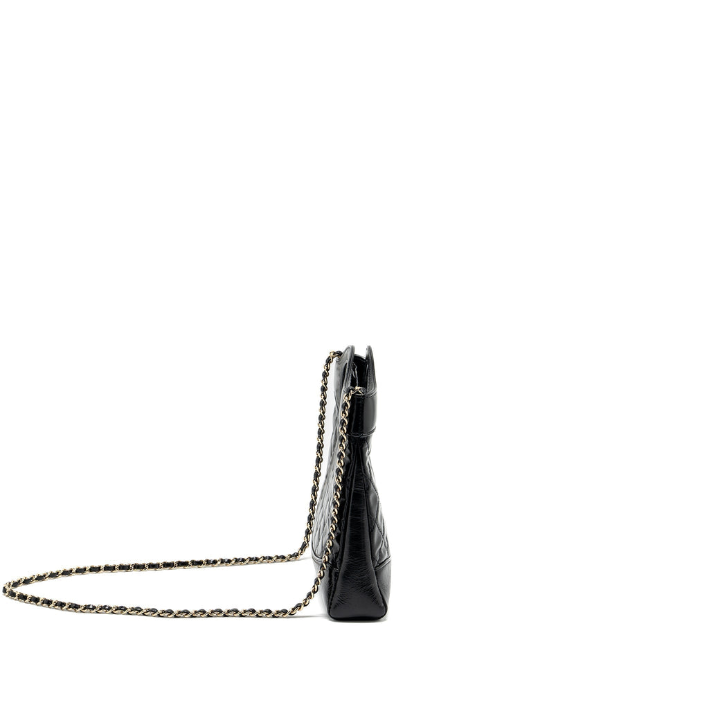 CHANEL MINI 31 BAG SHINY CALFSKIN BLACK LGHW (MICROCHIP)