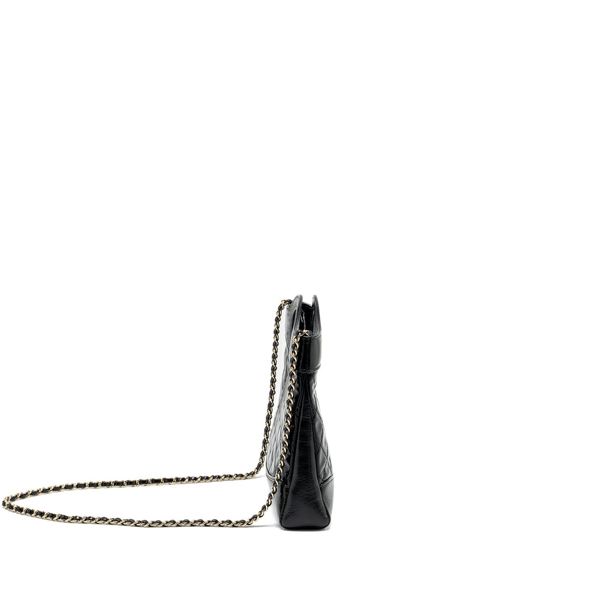 CHANEL MINI 31 BAG SHINY CALFSKIN BLACK LGHW (MICROCHIP)