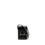 GUCCI HORSEBIT MINI CROSSBODY BAG LEATHER BLACK GHW