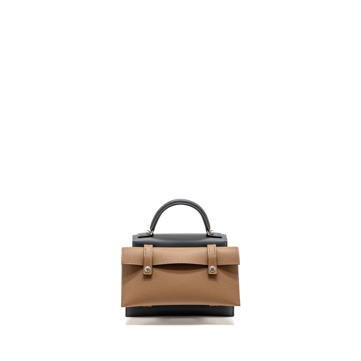 HERMES KELLY DOLE PICTO EPSOM GRIS MISTY/BLACK/VERT FIZZ/ALEZAN SHW