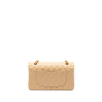 CHANEL MEDIUM CLASSIC DOUBLE FLAP BAG CAVIAR BEIGE LGHW (MICROCHIP)