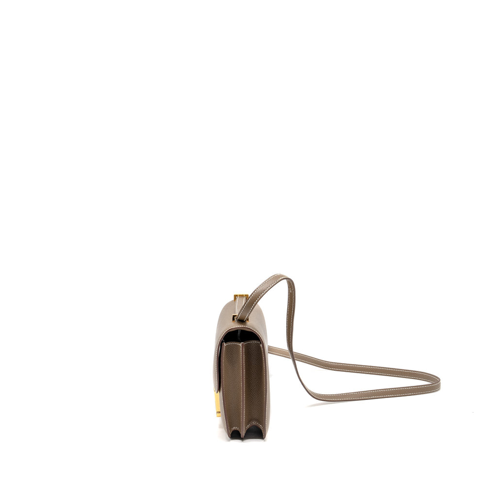 Hermes Mini Constance Epsom Etoupe GHW