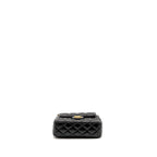 CHANEL 23C SMALL HOBO BAG SHINY CALFSKIN BLACK BRUSHED GHW(MICROCHIP)