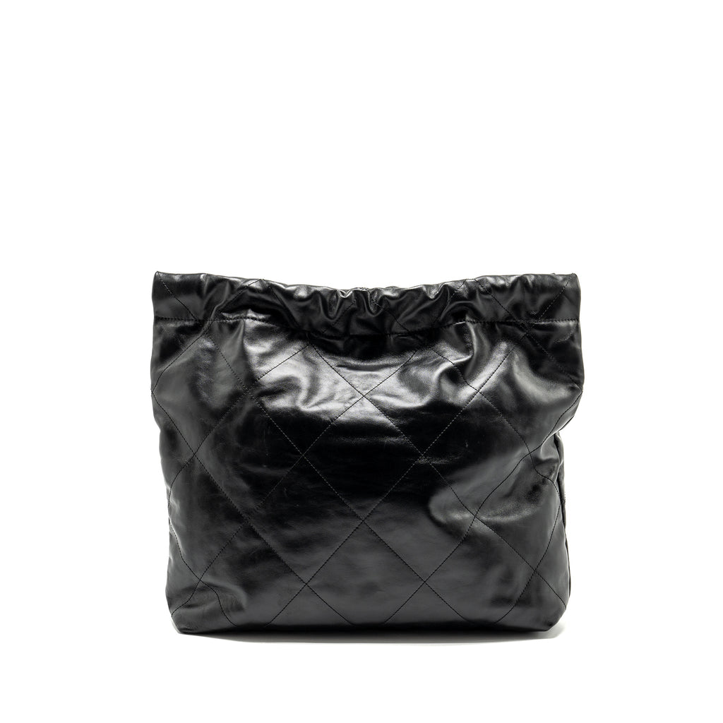 CHANEL MEDIUM 22 BAG CALFSKIN SO BLACK (MICROCHIP)