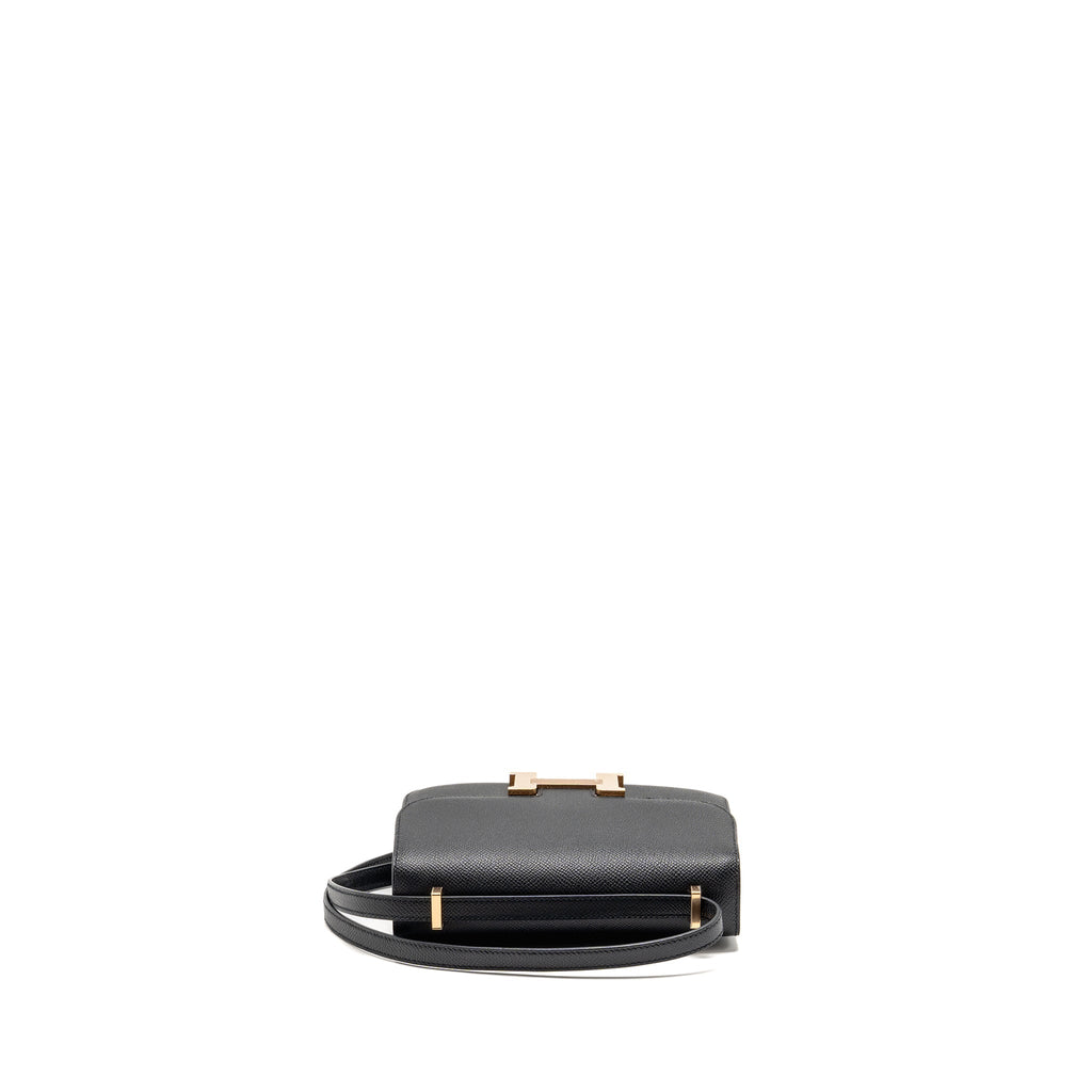 HERMES MINI CONSTANCE EPSOM BLACK RGHW