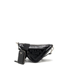PRADA TRIANGLE SHOULDER BAG LEATHER BLACK SHW