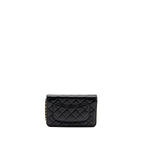 CHANEL CLASSIC WALLET ON CHAIN CAVIAR BLACK GHW (MICROCHIP)
