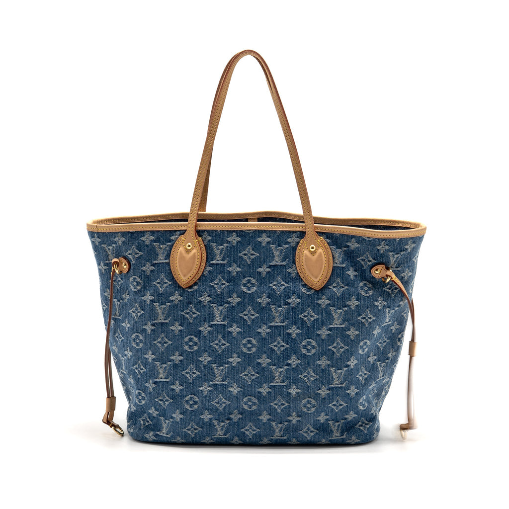 Louis Vuitton neverfull mm denim blue GHW