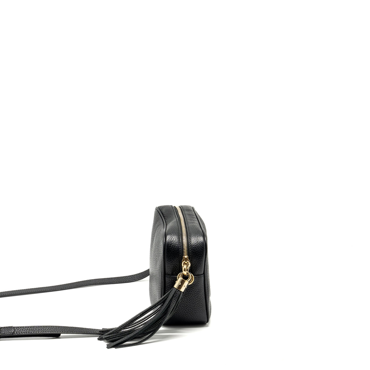 GUCCI DISCO SOHO CAMERA BAG GRAINED CALFSKIN BLACK GHW