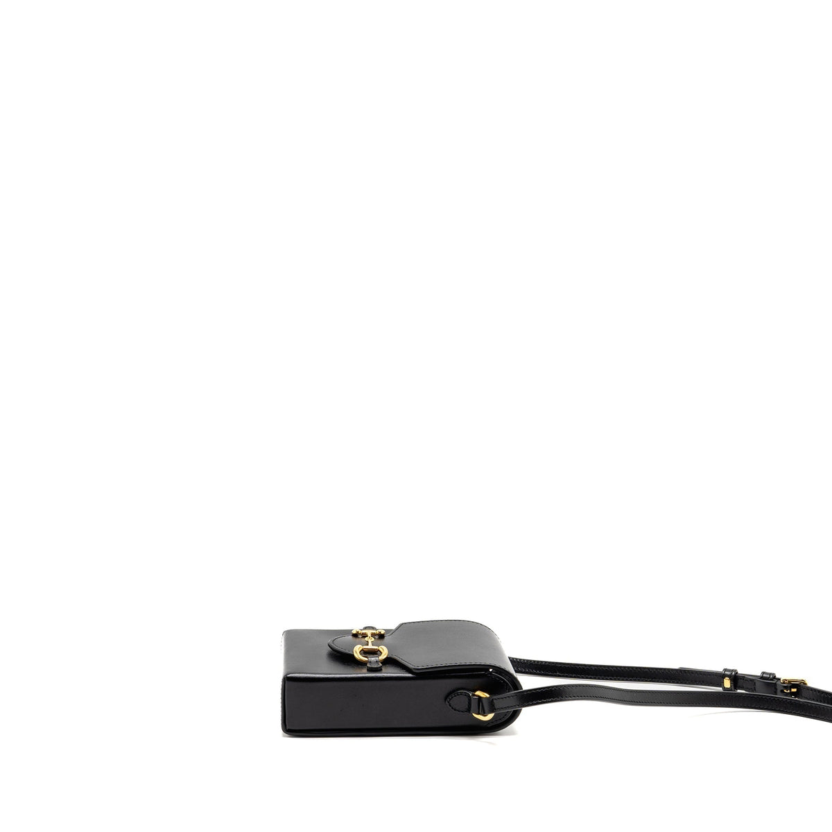 GUCCI HORSEBIT MINI CROSSBODY BAG LEATHER BLACK GHW