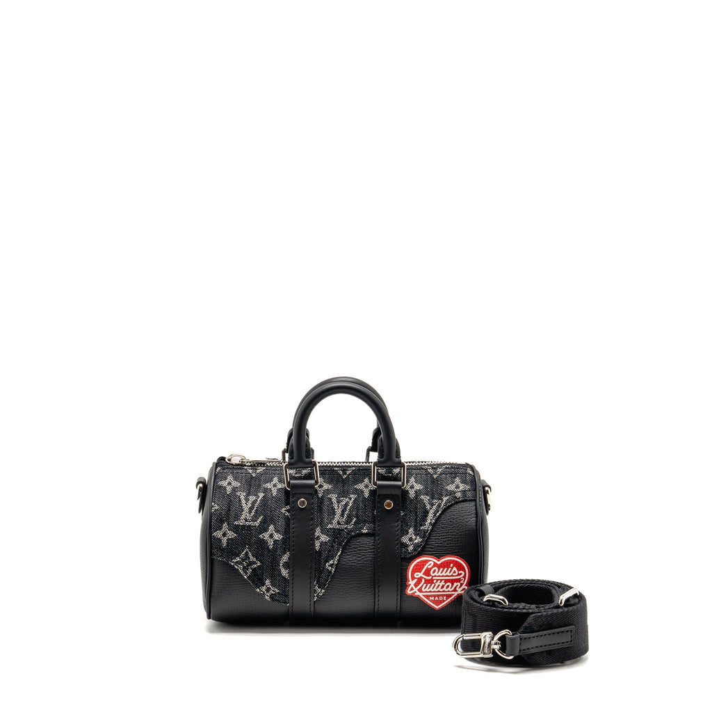 Louis Vuitton Nigo Keepall XS Monogram Drip Denim/Leather Black SHW