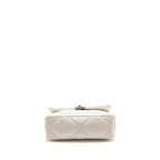 Chanel small 19 bag lambskin white multicoloured hardware (microchip)