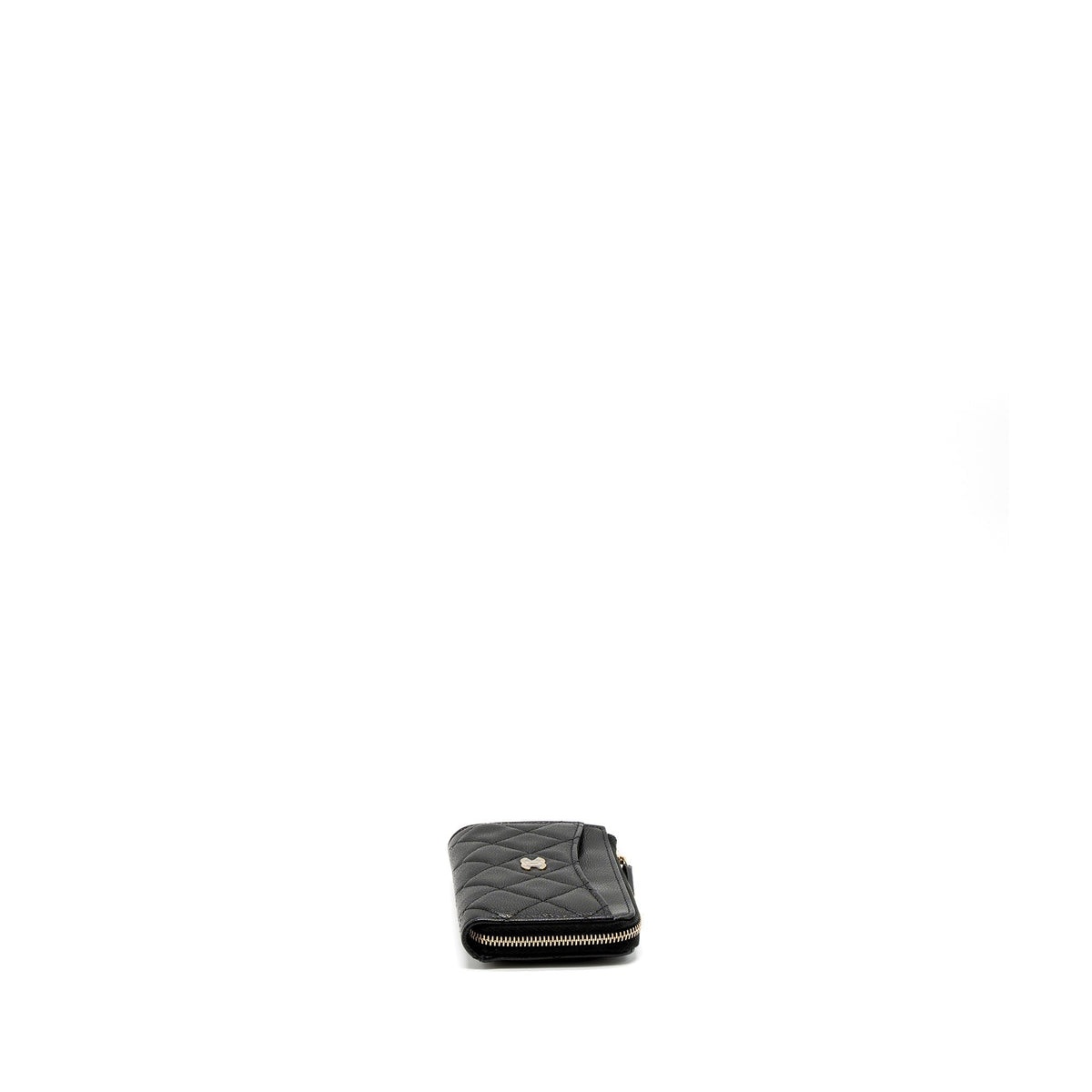 CHANEL L ZIP WALLET CAVIAR BLACK LGHW (MICROCHIP)