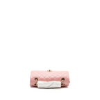 CHANEL 22C SMALL CLASSIC DOUBLE FLAP BAG CAVIAR LIGHT PINK LGHW(MICROCHIP)