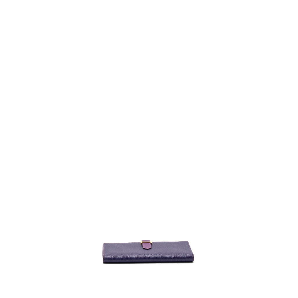 Hermes Bearn Long Wallet Special Order Epsom Purple GHW