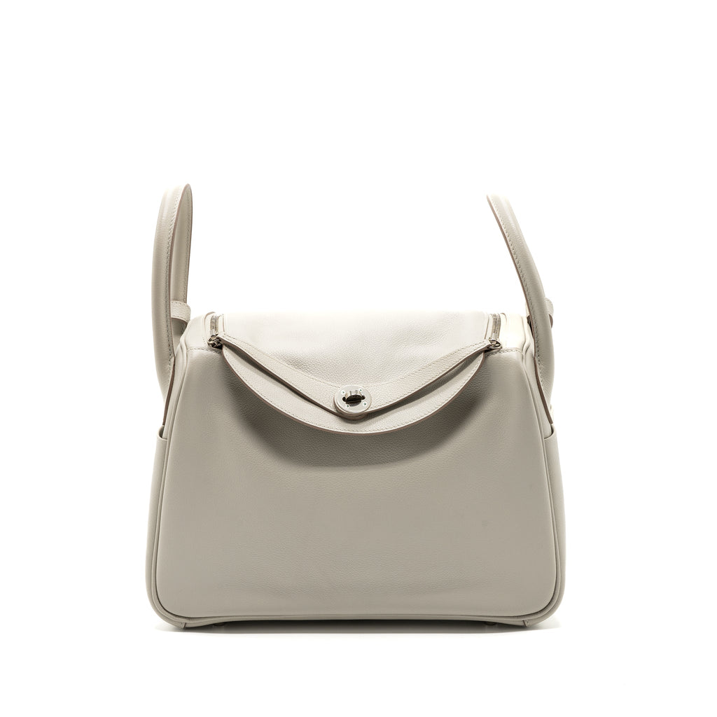 Hermes Lindy 30 Evercolor Gris Pearl SHW
