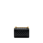 CHANEL SMALL BOY BAG CAVIAR BLACK GHW (MICROCHIP)